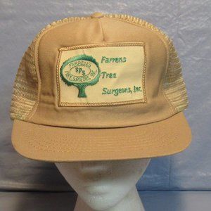 Vtg Farrens Tree Surgeons Baseball Trucker Cap Unused w/ Patch